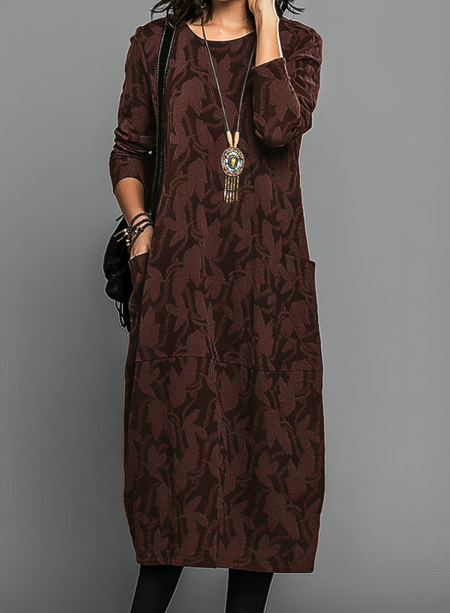 Cassandra | Casual Winter Dress with Round Neck