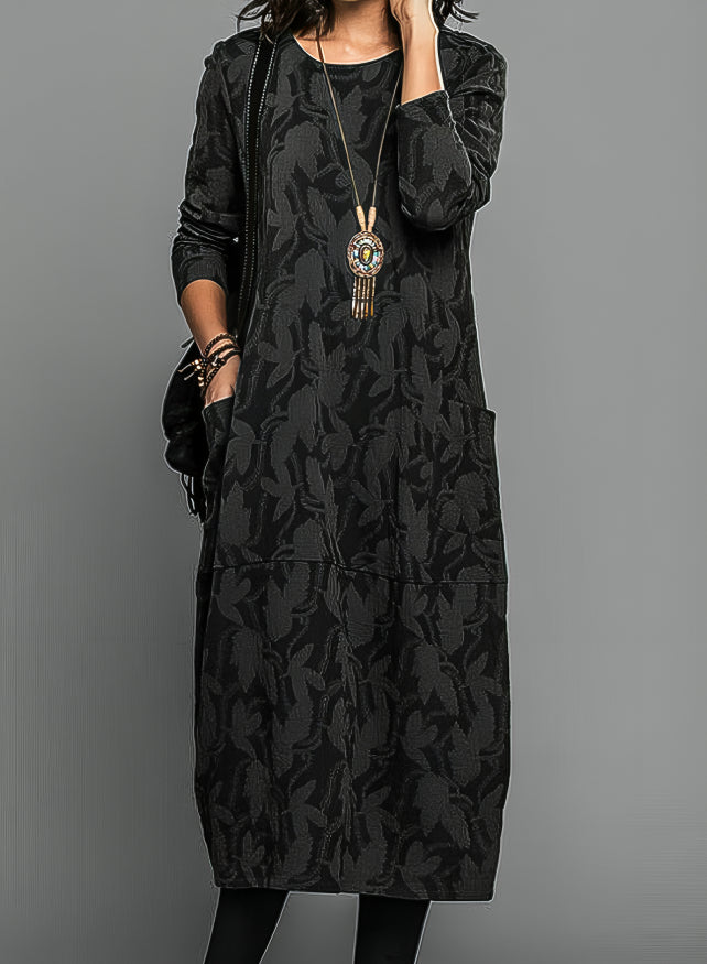 Cassandra | Casual Winter Dress with Round Neck