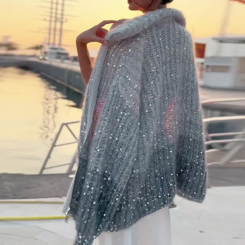 Angelina™ | Luxurious Knitted Sweater with Elegant Sparkling Details
