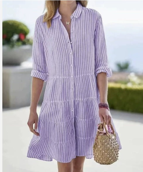 Striped Shirt Dress