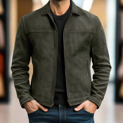 Premium Leather Zip Jacket