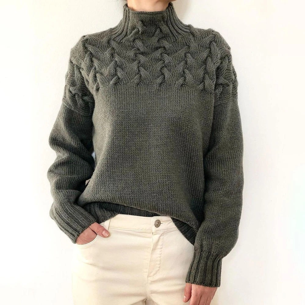 CC™ | Elegant & Warm High-Neck Sweater for Women
