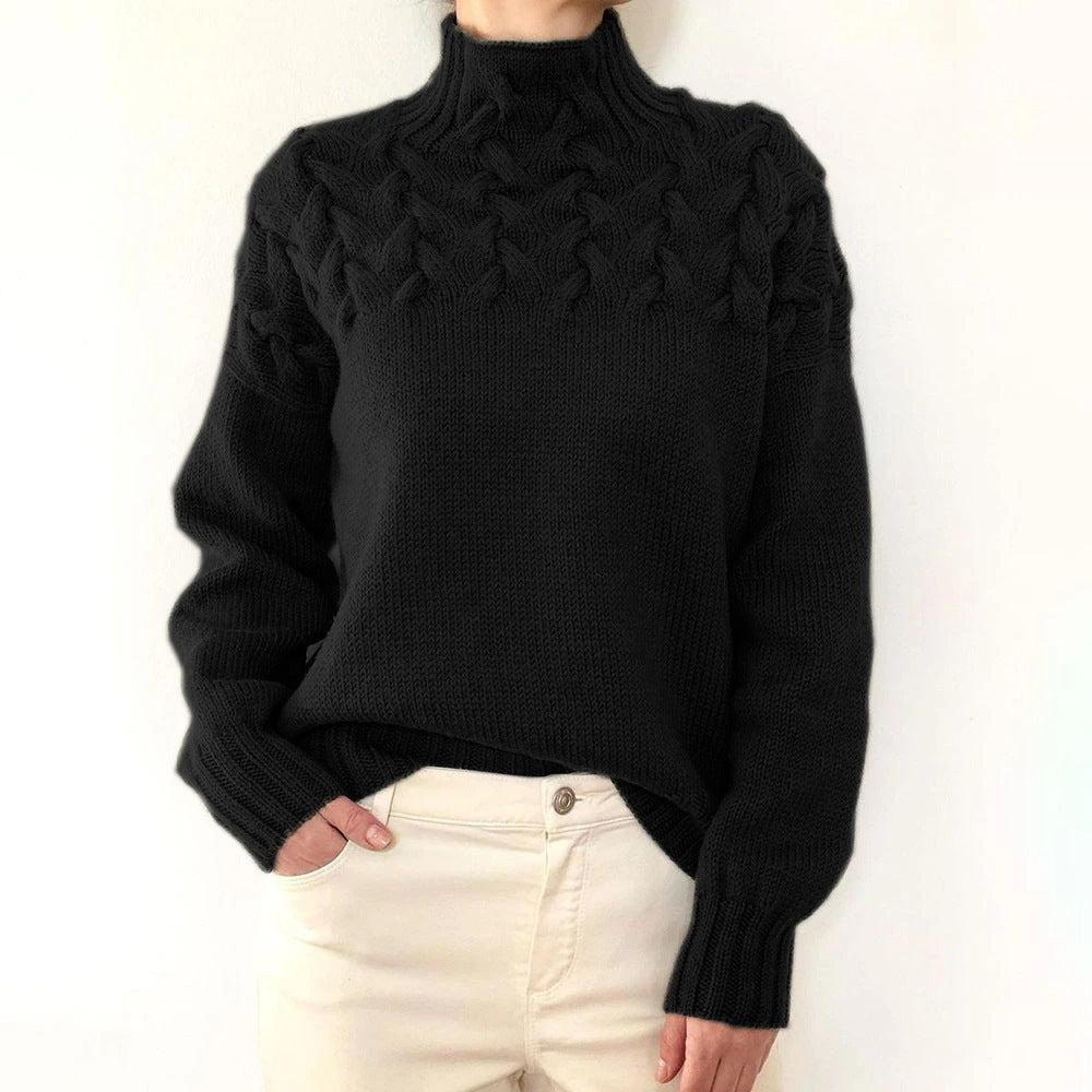 CC™ | Elegant & Warm High-Neck Sweater for Women