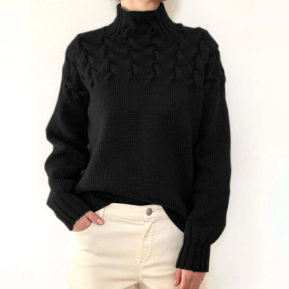 CC™ | Elegant & Warm High-Neck Sweater for Women